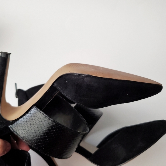 ALDO Stilletos Suede Heels Black Size 6 - Picture 8 of 9